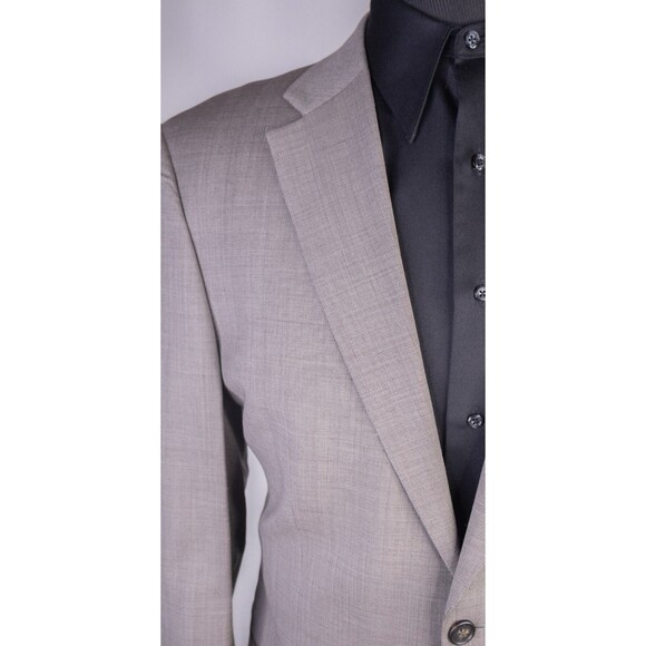 Tommy Hilfiger Sport Coat Blazer Suit Jacket Mens 42L Beige Wool Two Button - Picture 5 of 14